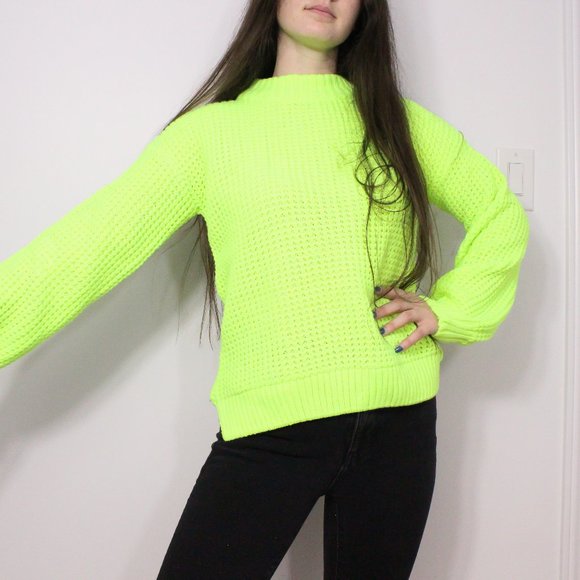 Joe Fresh Other - Joe Fresh Kid Girls' Mock Neck Sweater in Lime Green
